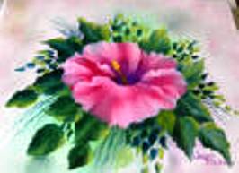 finished wet on wet flower painting