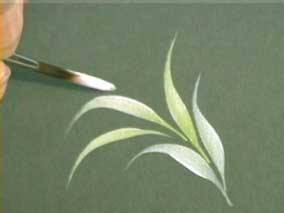 thinned oil paint for leaves